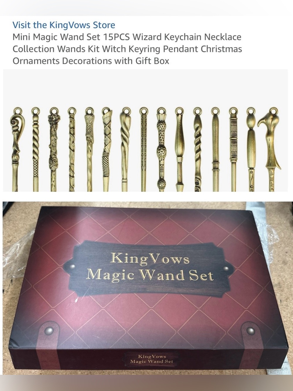 KingVows Gold Mini Magic Wand Set - 15PCS